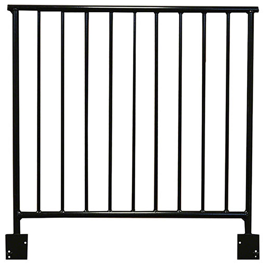 Biljax ST8100 4'W Vertical Rail Guard Rail, Square Corner BJX-0106-459-4
