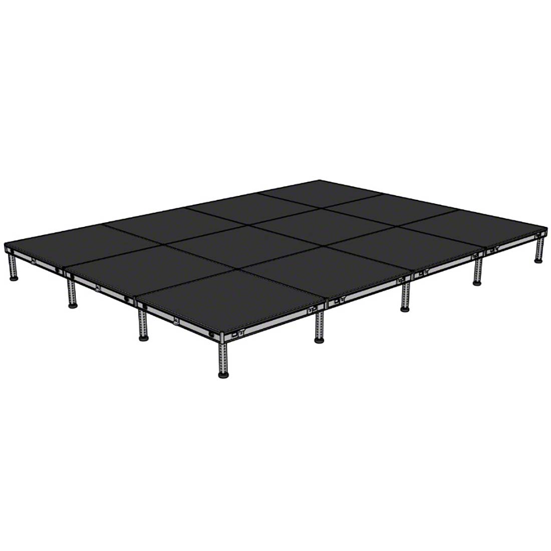 Biljax AS2100 12x16 Portable Stage Kit, 12 4x4 Decks | StageDrop