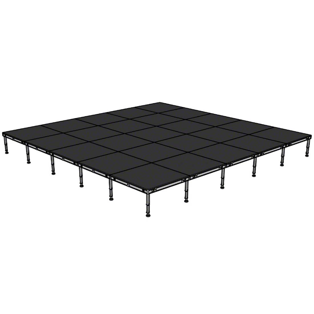 Biljax AS2100 20x20 Portable Stage Kit, 25 4x4 Decks | StageDrop