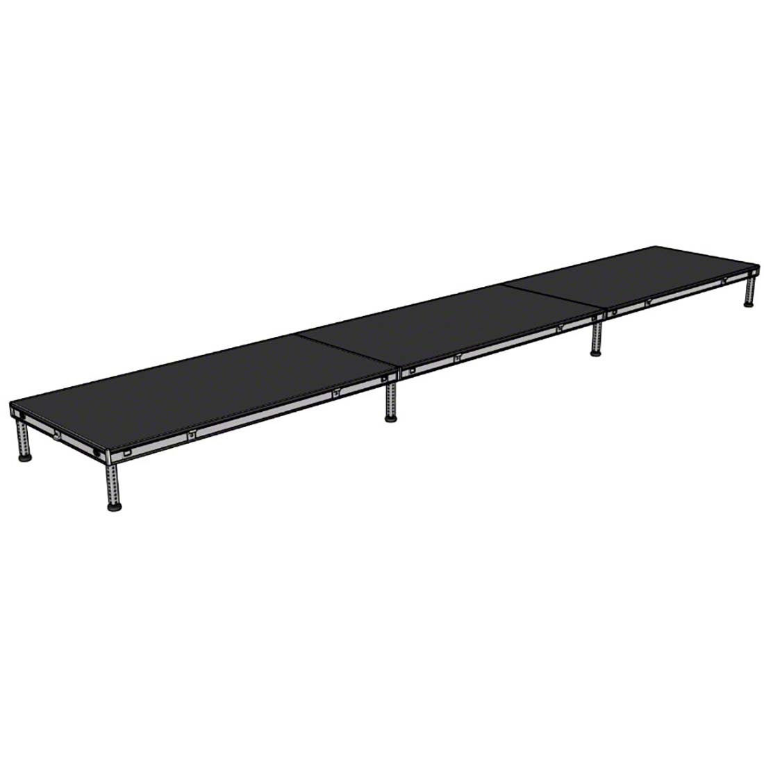 Biljax AS2100 4'x24' Portable Stage Kit (3 - 4'x8' Decks) BJX-AS48-4X24