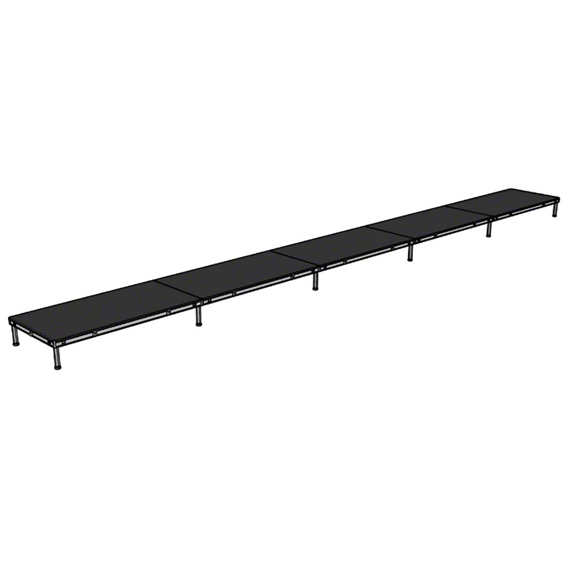 Biljax AS2100 4'x40' Portable Stage Kit (5 - 4'x8' Decks) BJX-AS48-4X40