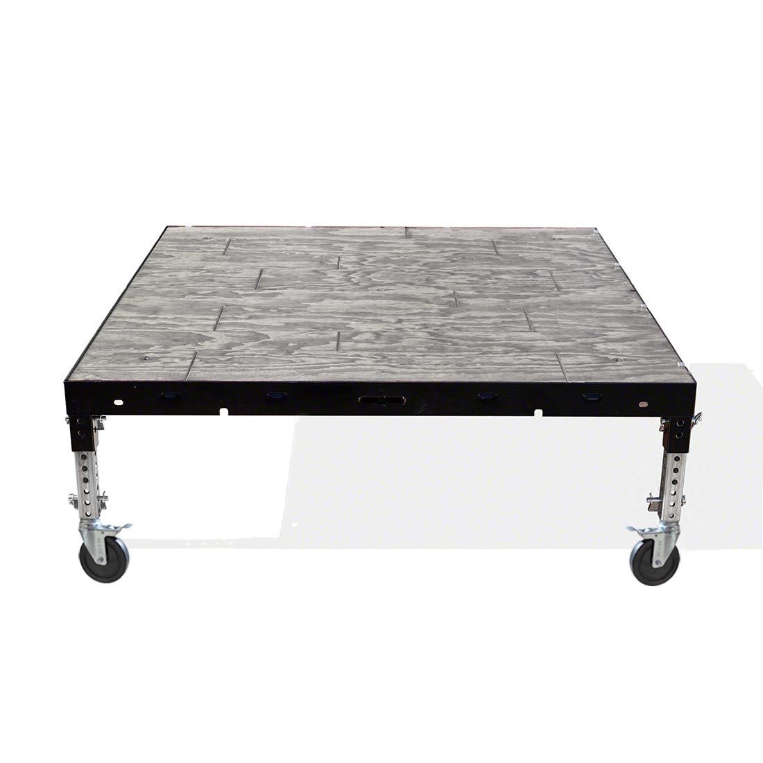 Biljax ST8100 4'x4' Mobile Stage Unit, Gray Faux Hardwood BJX-MST4X4-GFH