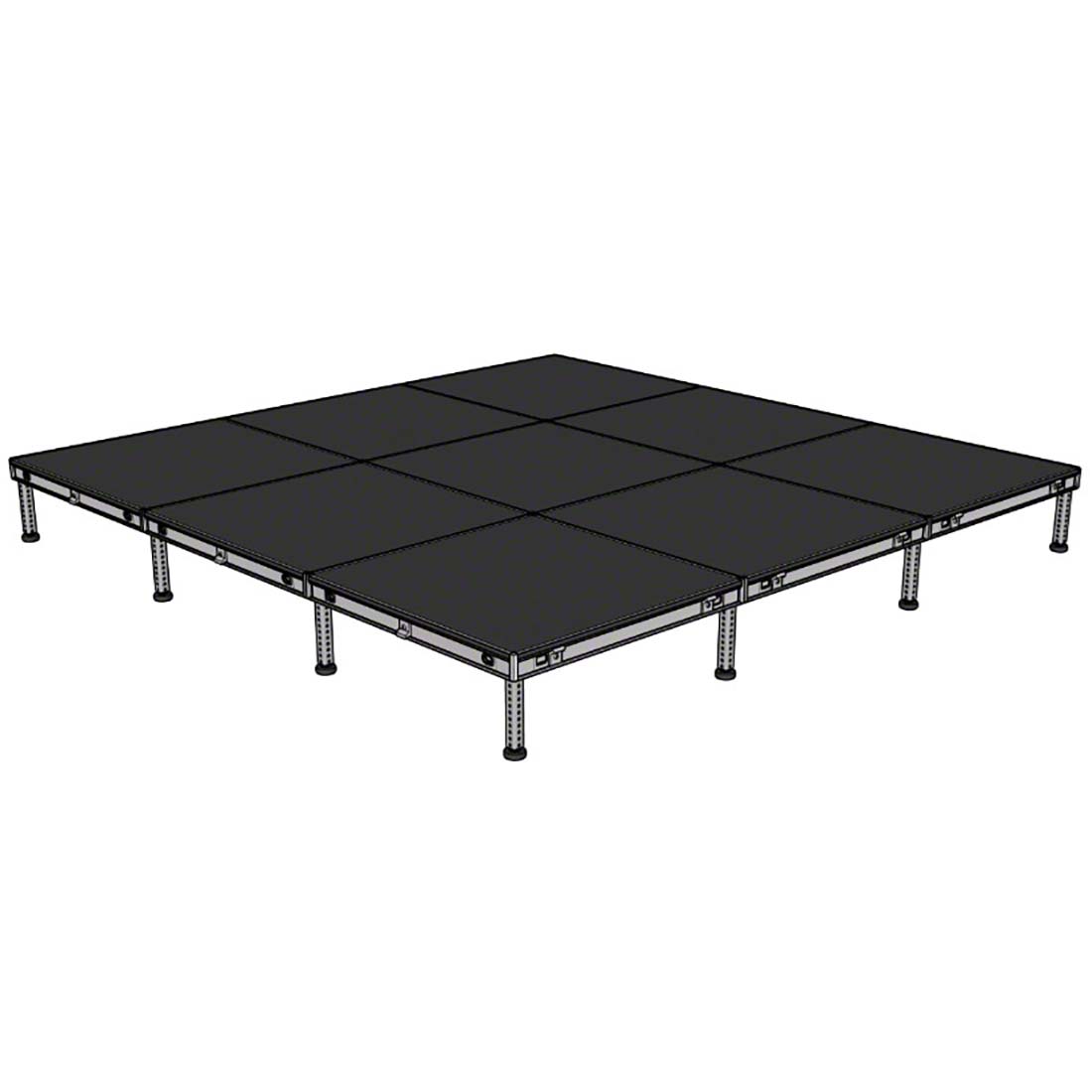 Biljax AS2100 12'x12' Portable Stage Kit (9 - 4'x4' Decks) BJX-AS44-12X12