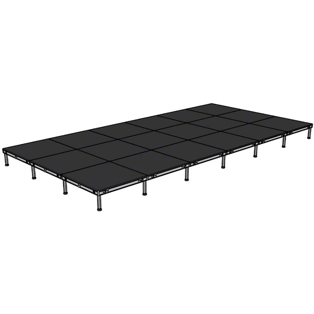 Biljax AS2100 12'x24' Portable Stage Kit (18 - 4'x4' Decks) BJX-AS44-12X24