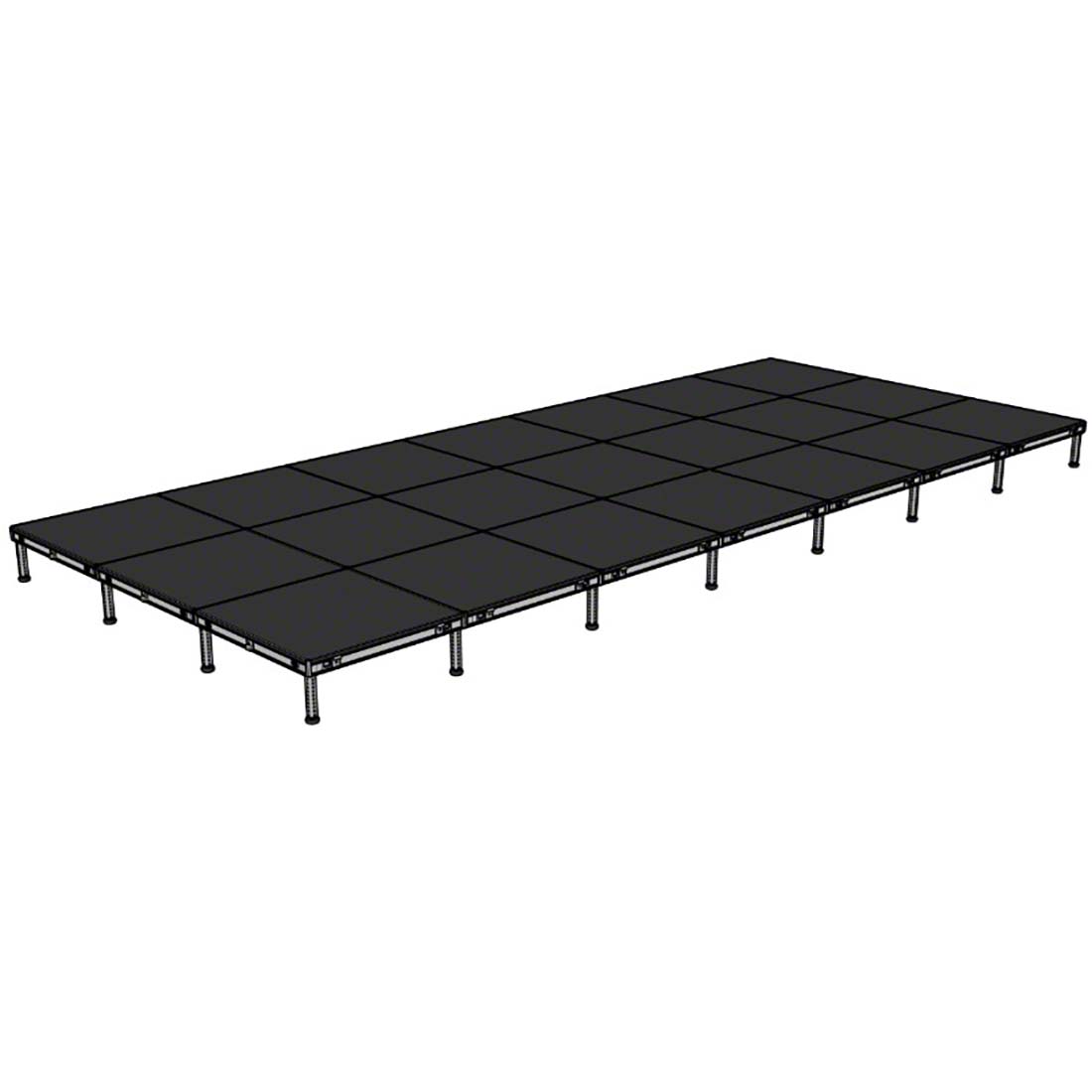 Biljax AS2100 12'x28' Portable Stage Kit (21 - 4'x4' Decks) BJX-AS44-12X28