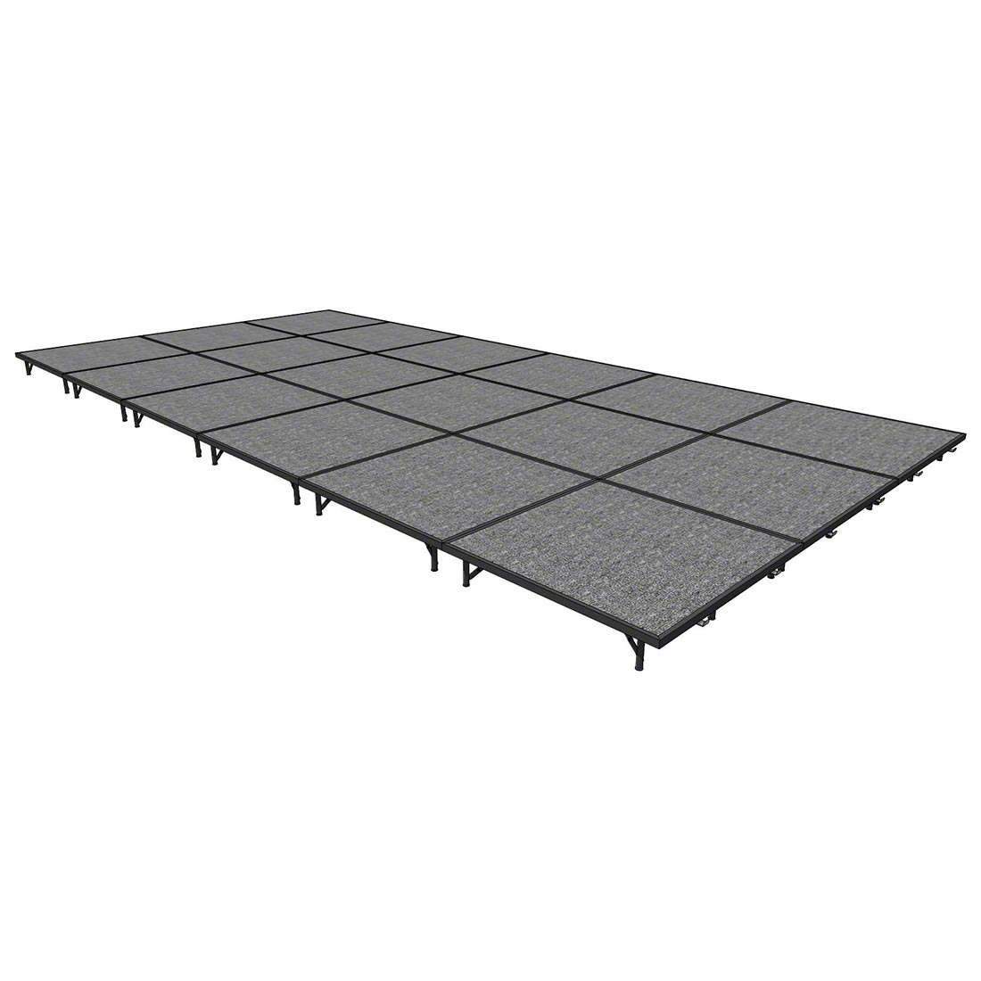 Midwest Folding TransFold 12'x24' Portable Stage Kit, 8" High (4'x4' Units)