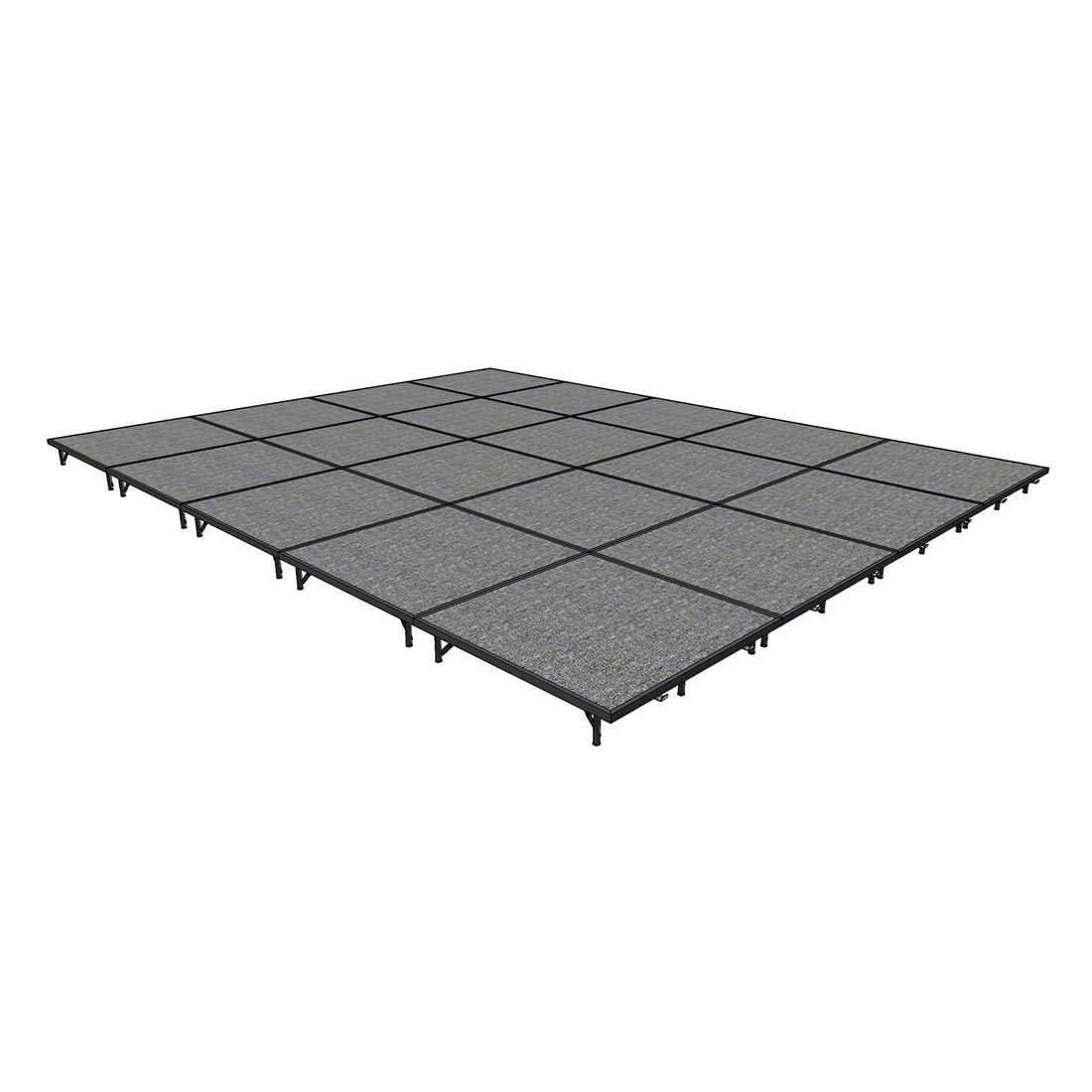 Midwest Folding TransFold 16'x20' Portable Stage Kit, 8" High (4'x4' Units)