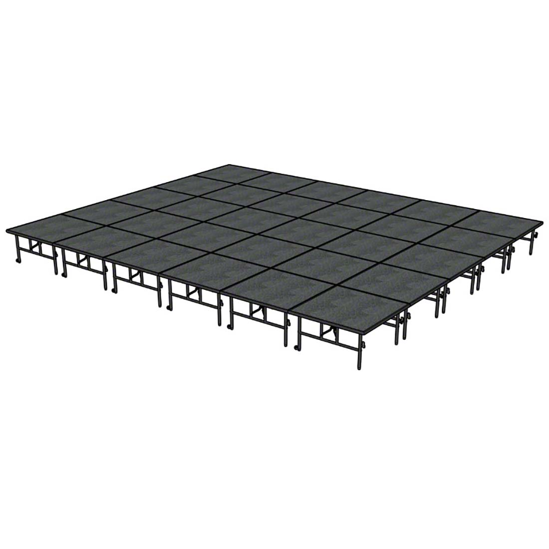 Midwest FoldingTransFold  20'x24' Dual-Height Portable Stage Kit, 24"-32" High (4'x4' Units)