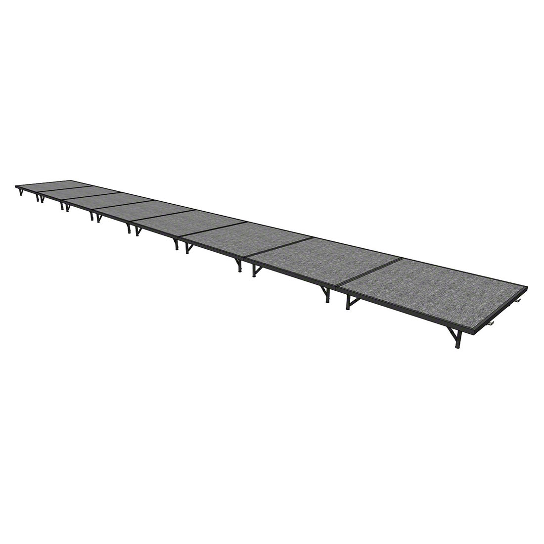 Midwest Folding TransFold 4'x32' Portable Stage Kit, 8" High (4'x4' Units)