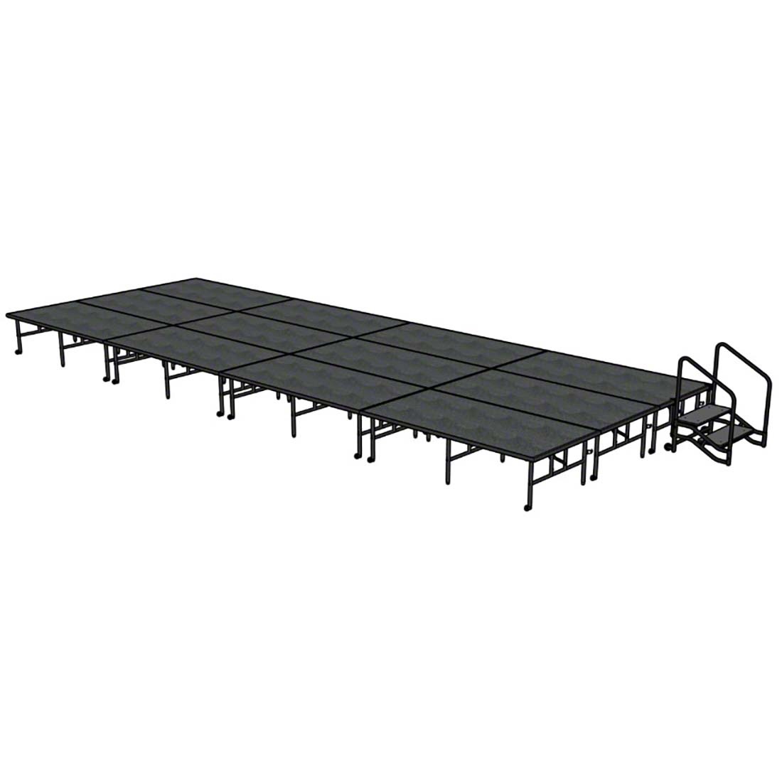 Midwest Folding TransFold 12'x32' Dual-Height Stage with Step, 24