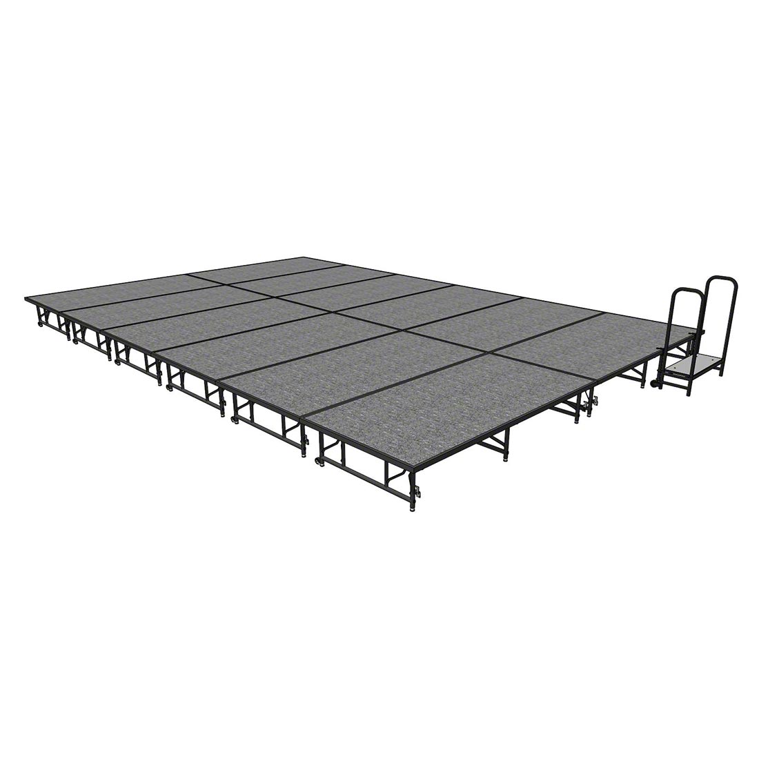 Midwest Folding TransFold 16'x24' Dual-Height Stage with Step, 16