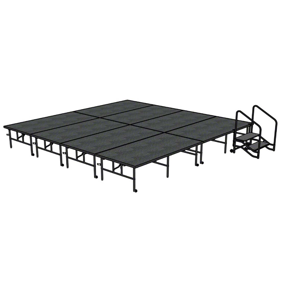 Midwest Folding TransFold 16'x16' Dual-Height Stage with Step, 24