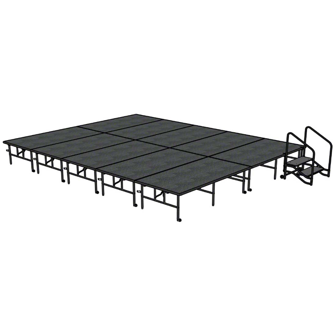 Midwest Folding TransFold 16'x20' Dual-Height Stage with Step, 24