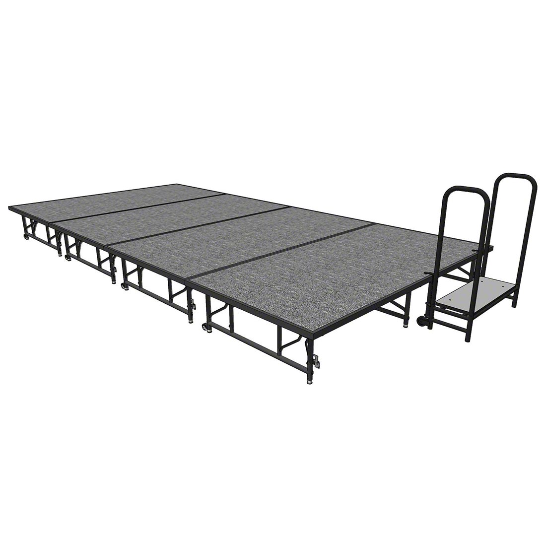 Midwest Folding TransFold 8'x16' Dual-Height Stage with Step, 16