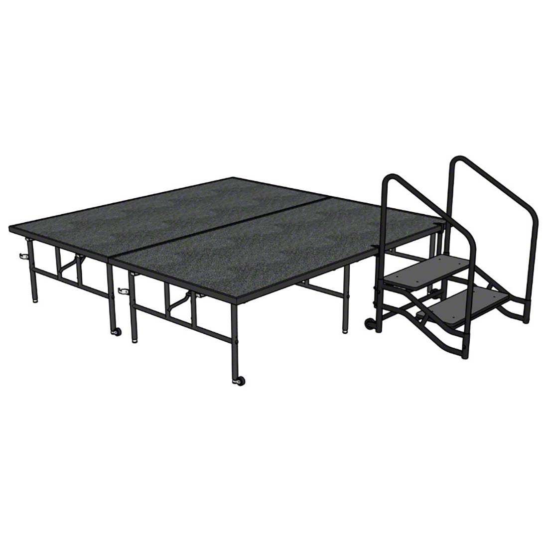 Midwest Folding TransFold 8'x8' Dual-Height Stage with Step, 24