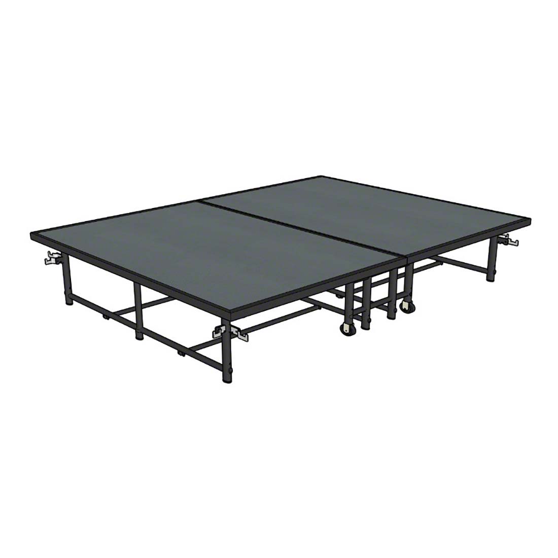Midwest Folding Mobile 6'x8' Fold and Roll Stage | StageDrop