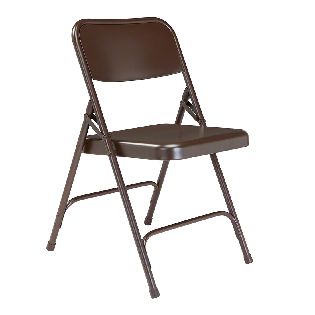 NPS 203 Brown Steel Double-Hinge Folding Chair | StageDrop