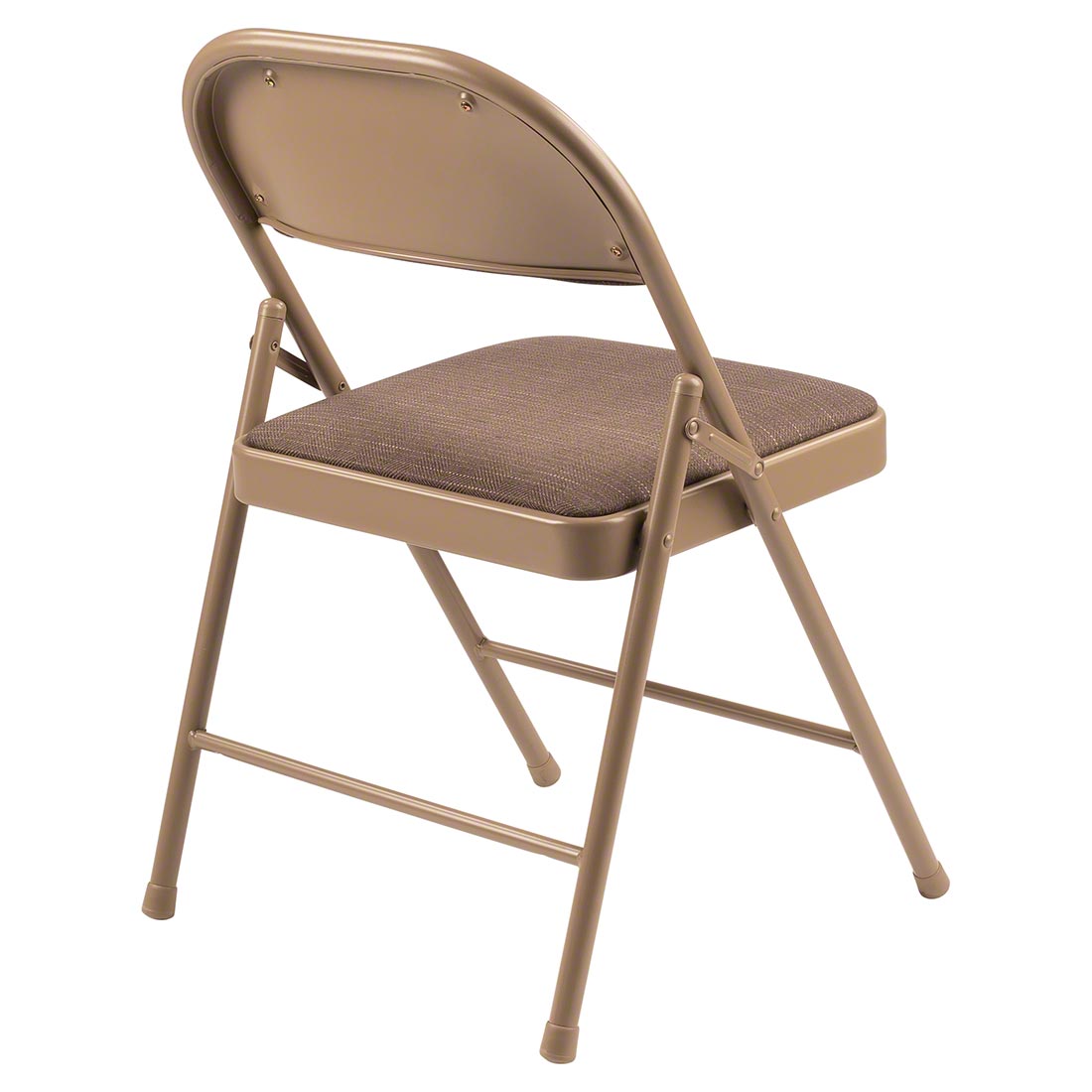Basics by NPS 973 Brown Fabric Padded Folding Chair | StageDrop