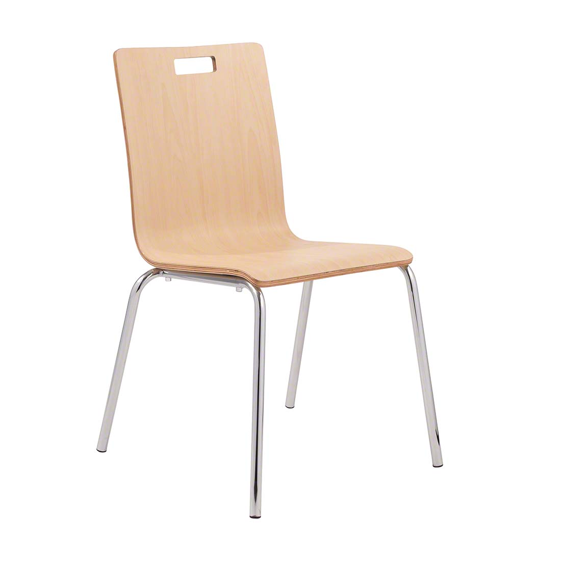 National Public Seating Bushwick Bentwood Cafe Stack Chair, Natural