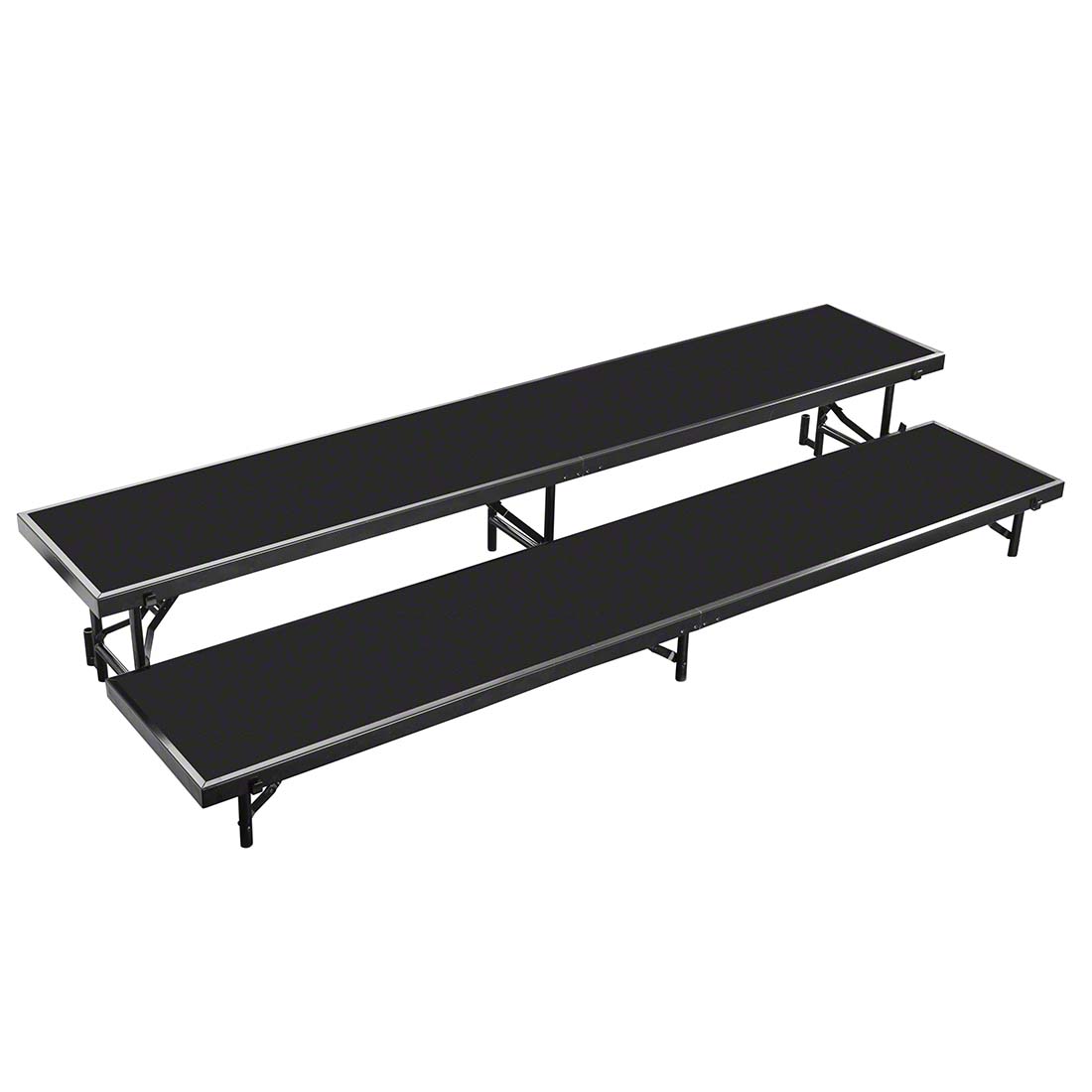 High Pitch Riser NPS® RS2LP 2-Level 8' Straight Choral Riser, Polydeck | StageDrop