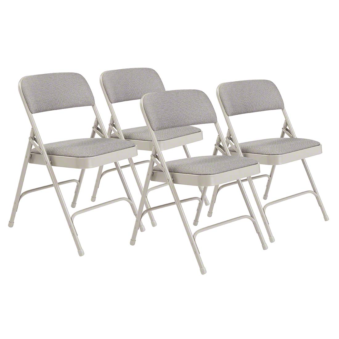National Public Seating 2202 Fabric Premium Folding Chair, Greystone (4-pack)