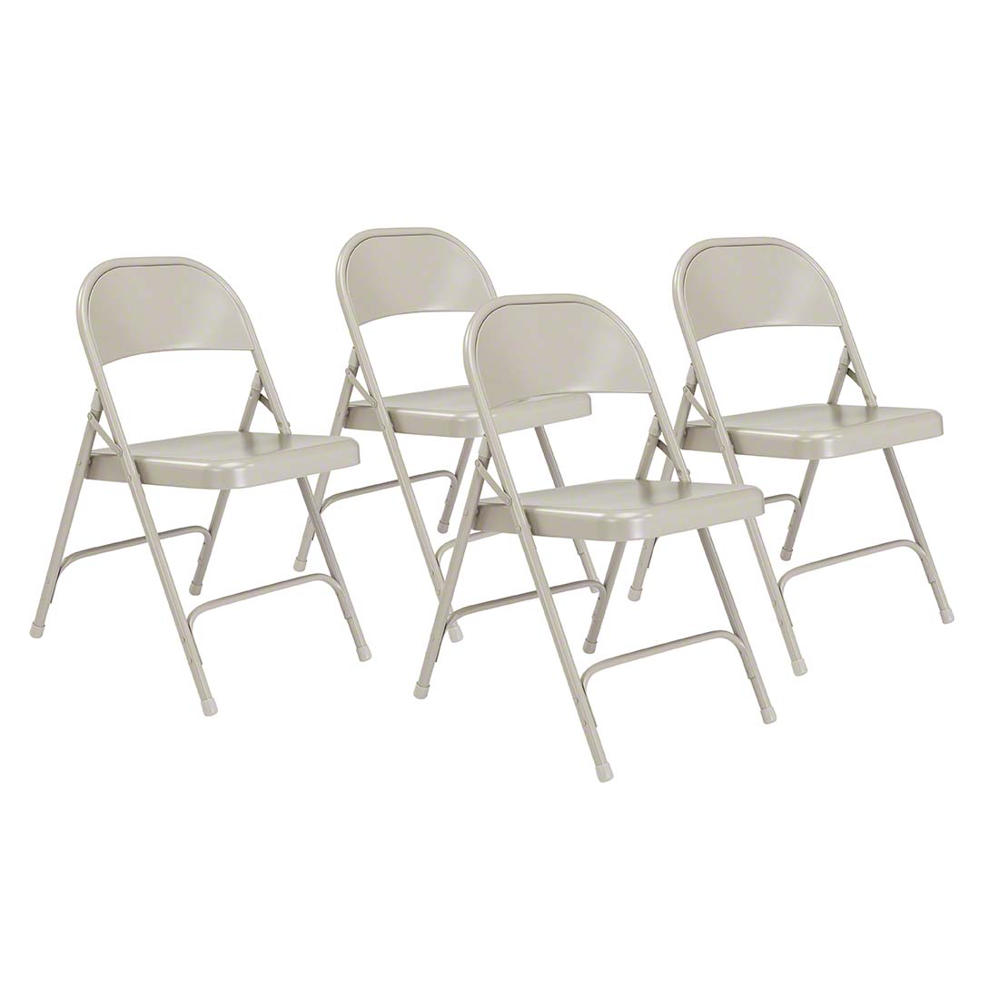 National Public Seating 52 All-Steel Folding Chair, Grey (4-pack)