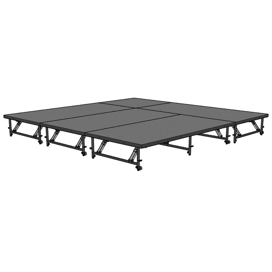 Staging 101 12'x12' Portable Stage, 16"-24" Adjustable Height