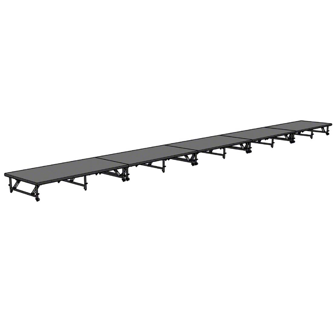 Staging 101 4'x40' Portable Stage, 16"-24" Adjustable Height