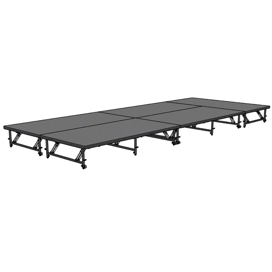 Staging 101 8'x20' Portable Stage, 16"-24" Adjustable Height