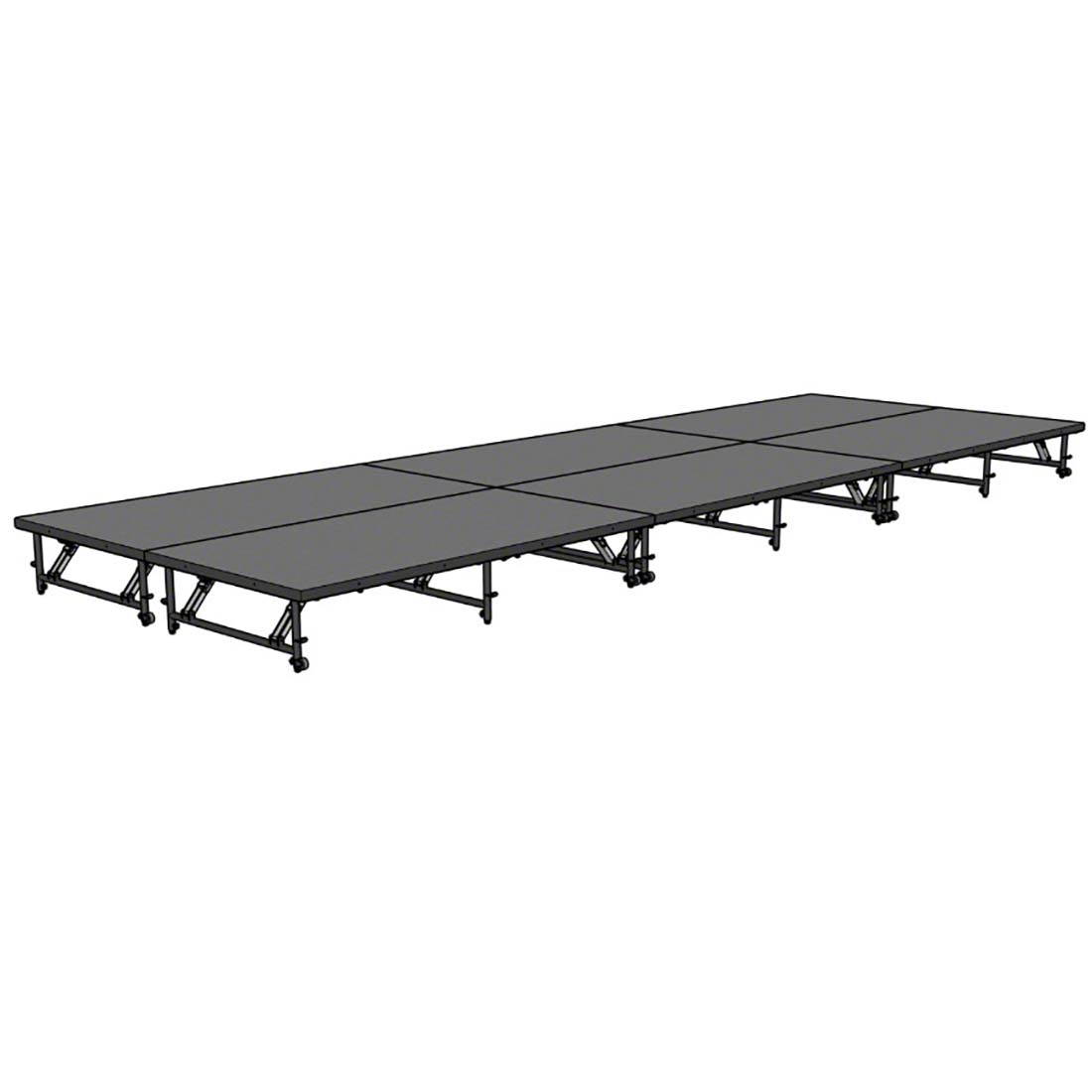 Staging 101 8'x24' Portable Stage, 16"-24" Adjustable Height