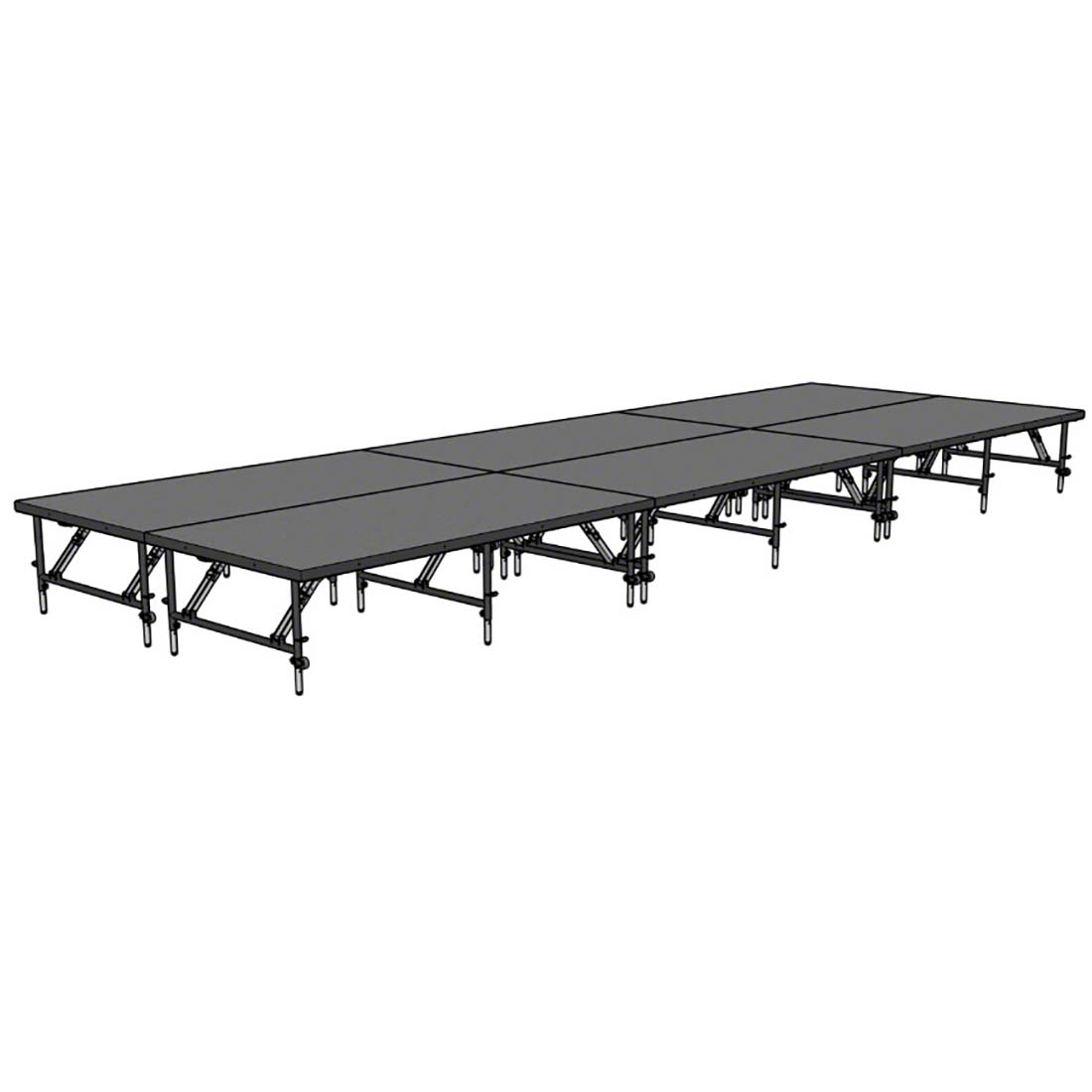 Staging 101 8'x24' Portable Stage, 24"-32" Adjustable Height