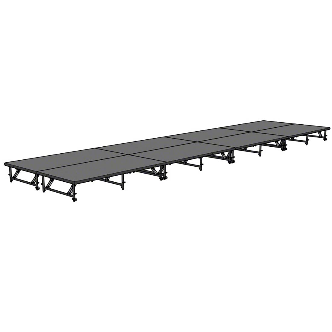 Staging 101 8'x32' Portable Stage, 16"-24" Adjustable Height