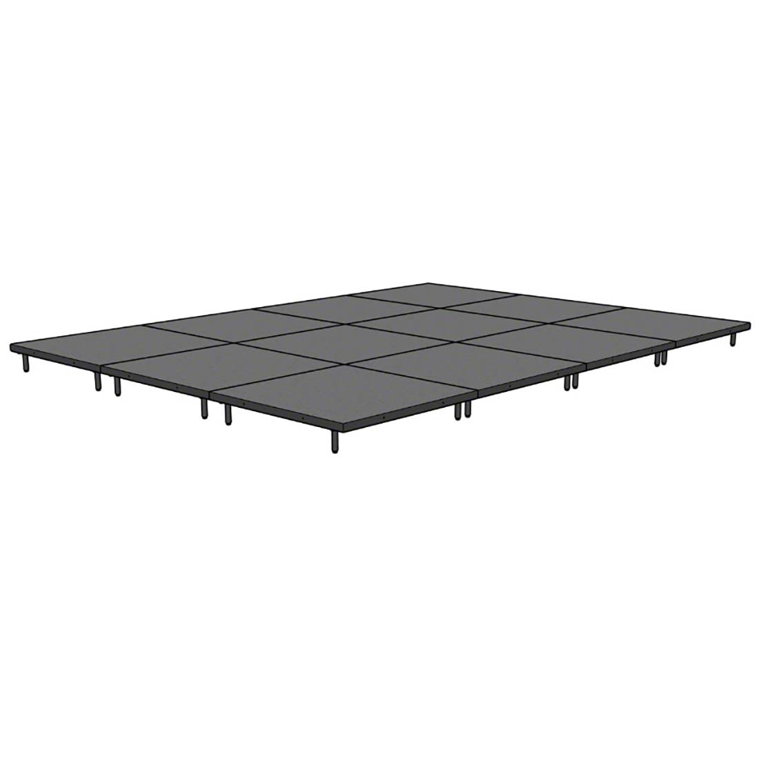 Staging 101 12'x16' Portable Stage, 8" High (4'x4' Units)