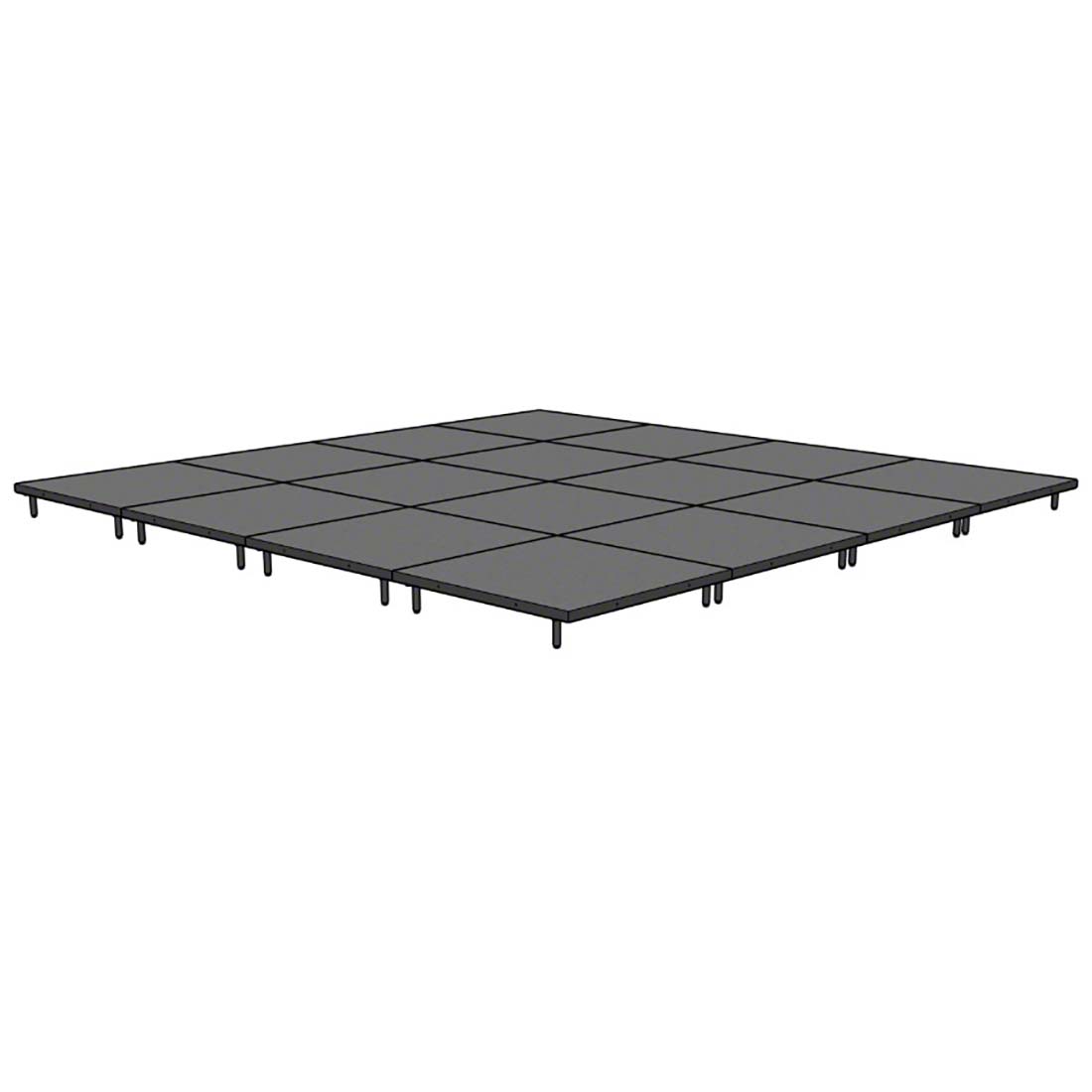 Staging 101 16'x16' Portable Stage, 8" High (4'x4' Units)