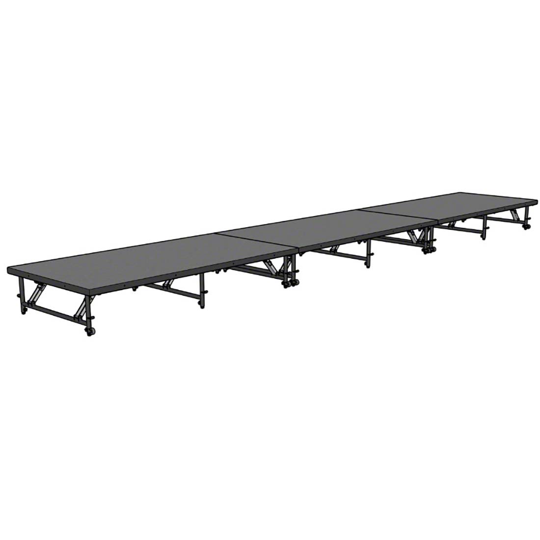 Staging 101 4'x24' Portable Stage, 16"-24" Adjustable Height