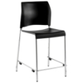 National Public Seating 8810C Cafetorium Counter Stool, Plastic Seat, Black