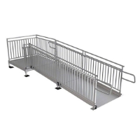 EZ-Access Pathway HD Solo Code-Compliant Aluminum Ramp with Guard Rails EZA-PHD-G