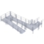 Modular XP Aluminum Platform with Hand Rails, 48"x60" - MXP4X5PLT