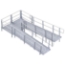 Modular XP Aluminum Platform with Hand Rails, 48"x60" - MXP4X5PLT