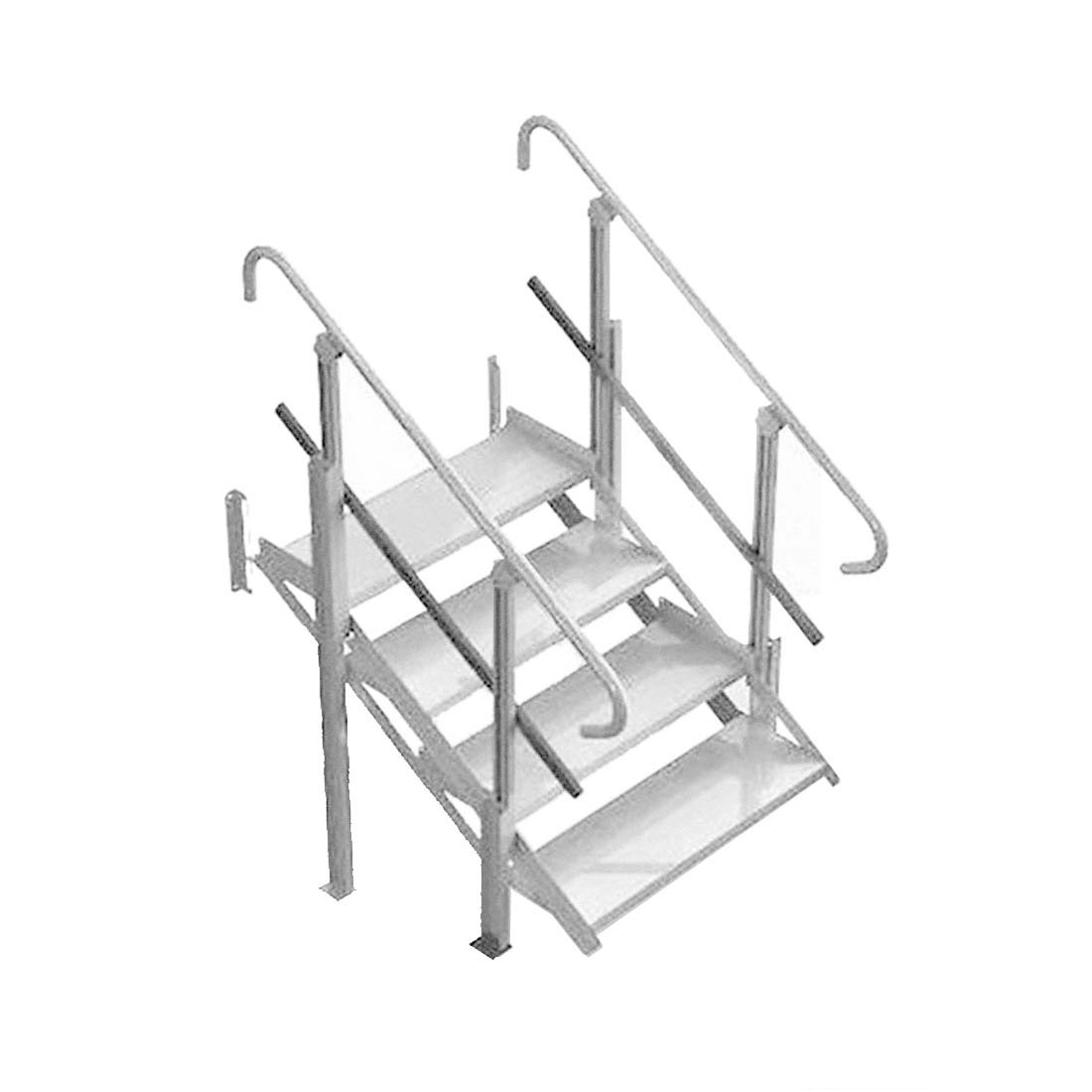 Portable Aluminum Stairs 8 Tread 2m Aluminium Warehouse Picking Steps
