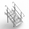 Modular XP Aluminum 5-Step Stair with Hand Rails building ramp, wheelchair ramp, modular ramp, ada ramp, ada, ibs, osha, 5 step stair, stairs, stair with handrail