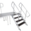 StageQ 4-Step Foldable Adjustable Stair Unit w/ Rail, for 34" High Stage - PRX-XSQ-ST4