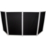 ProX 4 Panel Collapse-and-Go DJ Facade Package, White Frame (MK3) - PRX-XF-4X3048WMK3