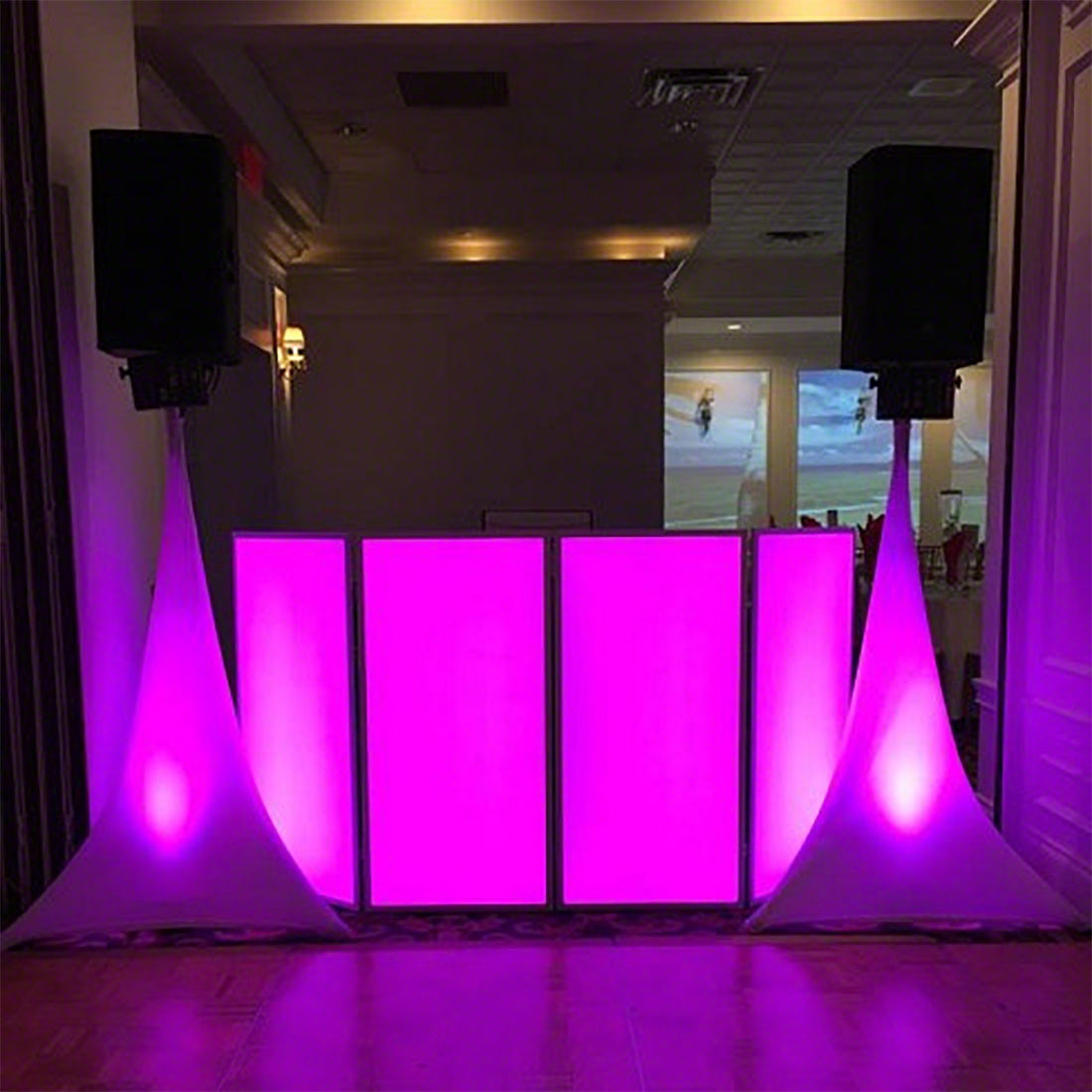 LED DJ Booth and LED DJ Facade  Dj booth, Dj room, Nightclub design