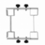 StageQ Leg Clamp for Connecting 4 Stage Legs - PRX-XSQ-MX4
