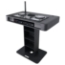 ProX Control Tower DJ Podium and Road Cases (for Pioneer DDJ-REV7, XDJ-XZ, FLX10 & Rane 4), Black Finish - PRX-XZF-DJCTBLCASEMK2