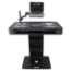 ProX Control Tower DJ Podium and Road Cases (for Pioneer DDJ-REV7, XDJ-XZ, FLX10 & Rane 4), Black Finish - PRX-XZF-DJCTBLCASEMK2