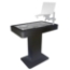 ProX Control Tower DJ Podium and Road Cases (for Pioneer DDJ-REV7, XDJ-XZ, FLX10 & Rane 4), Black Finish - PRX-XZF-DJCTBLCASEMK2