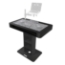 ProX Control Tower DJ Podium and Road Cases (for Pioneer DDJ-REV7, XDJ-XZ, FLX10 & Rane 4), Black Finish - PRX-XZF-DJCTBLCASEMK2