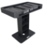 ProX Control Tower DJ Podium and Road Cases (for Pioneer DDJ-REV7, XDJ-XZ, FLX10 & Rane 4), Black Finish - PRX-XZF-DJCTBLCASEMK2